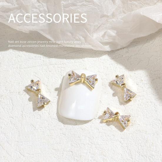 Украшение для ногтей, блестящее украшение из кубического циркония, 3D-украшение в виде бабочки