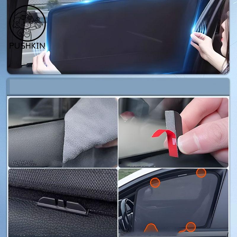 For Geely Monjaro KX11 Grand Koleos Car Sunshade Shield Magnetic Rear Side Baby Window Visor Front Windshield Frame Curtain