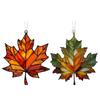 2D Flat Acrylic Maple Leaves Light Catcher Autumn Thanksgiving Day Celebration Home Decor Christmas Tree Pendant Party Supplies