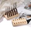 Wooden Tool Holder Non Slip Multi-slots Wood Stand Keep Neat Pliers Storage Holder  Craft Tool