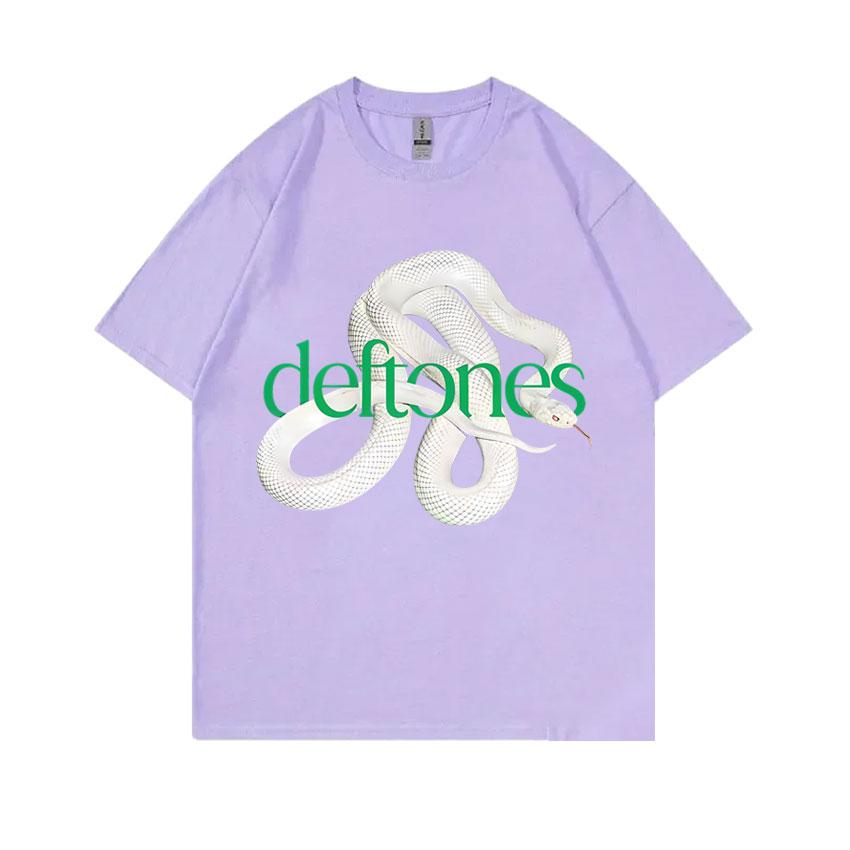 Футболка Deftones для фанатов музыки с принтом змеи. Унисекс, женская, винтажная, альтернативный хэви-метал, оверсайз.