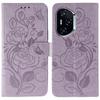 For Honor 400 Case Wallet Stand Imprinted Rose Butterfly PU Leather Phone Cover