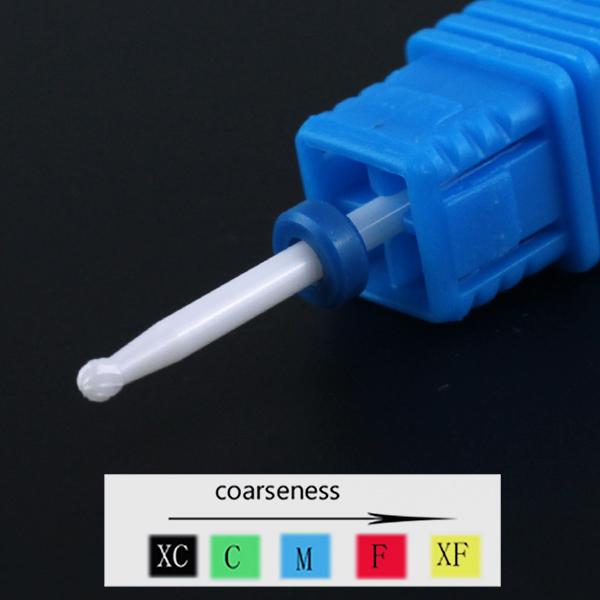 1pc Ceramic Nail Drill Bit Small Ball Milling Cutter Bits For Manicure Pedicure Pointed Apparatus Files Gel Polish Remove Tools