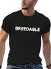 Мужская футболка с графическим принтом 'BREEDABLE Drip Font' Юмористическая с круглым вырезом Повседневный крой Ультрамягкая Дышащая Летняя Идеальная Забавная Заявление Sh