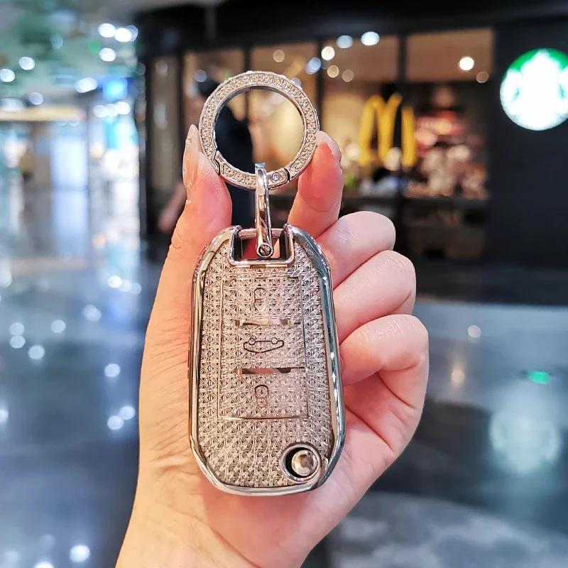 Key Case for Car Car keychain for Peugeot 408 keycase 3008 308s 508l 4008 2008 5008 301 keycover keyshell Keychain Car buckle