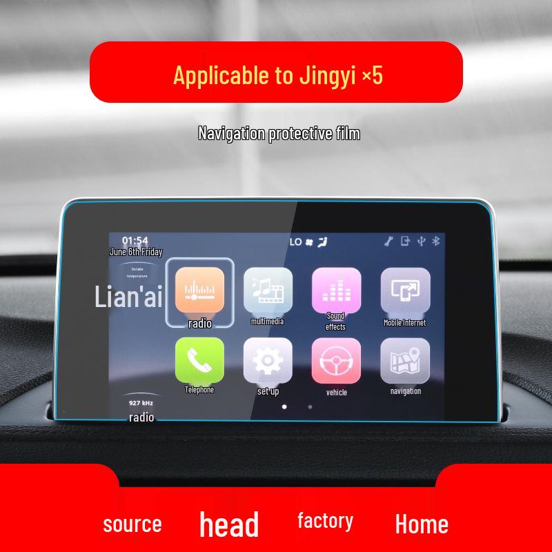 Tempered Glass Protective Film for Dongfeng Fengxing Jingyi S50EV: Compatible with 24 Models - Central Control X3, Instrument X6, and X5