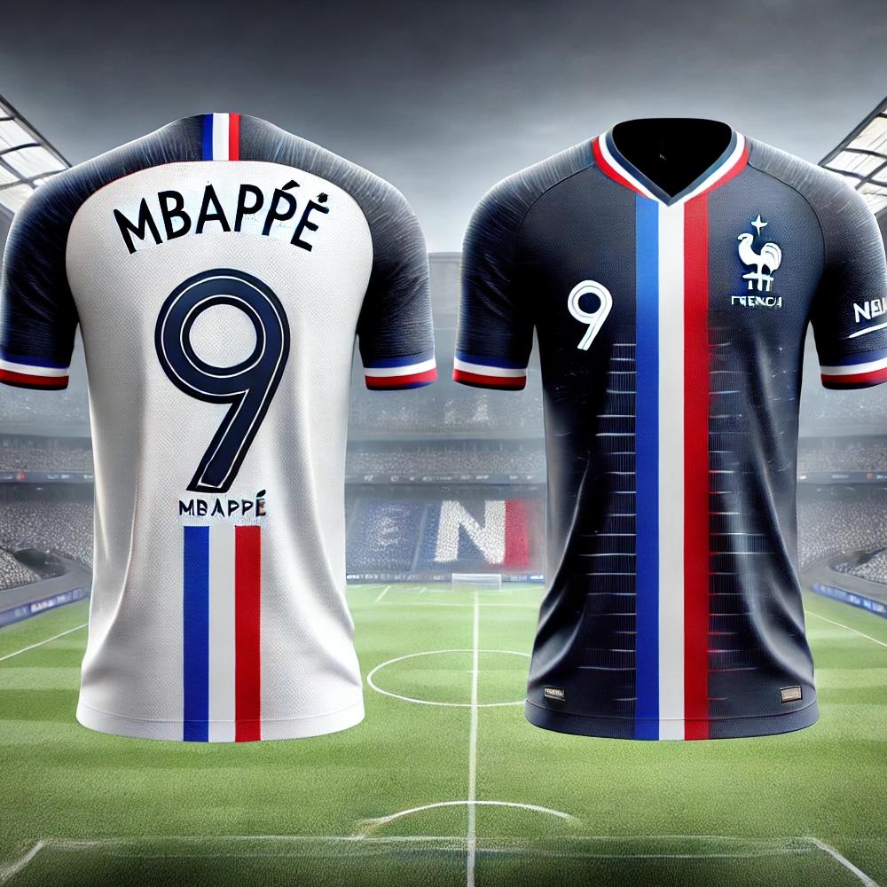 24/25 Франция Прибытие Лето Футбол Мбаппе Круглый вырез #Футболка Майка Комфорт Свитшот 3D Печать Взрослые/Дети Англия