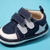 Spring and Autumn New 0-12 Months Baby Double Lap Belt Soft Step Bottom Non-slip Toddler Shoes Baby Shoes