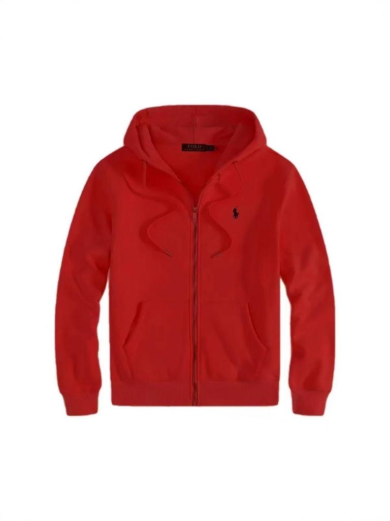 Унисекс свободная толстовка 2025: Однотонный повседневный кардиган на молнии с вышивкой маленькой лошади