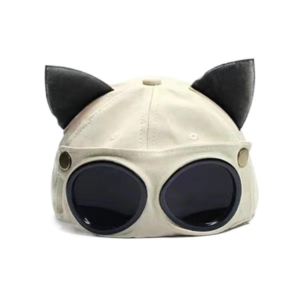 Кепка-козырек с кошачьими ушками, очки пилота, шляпы для женщин, смешная мужская бейсболка, для велоспорта