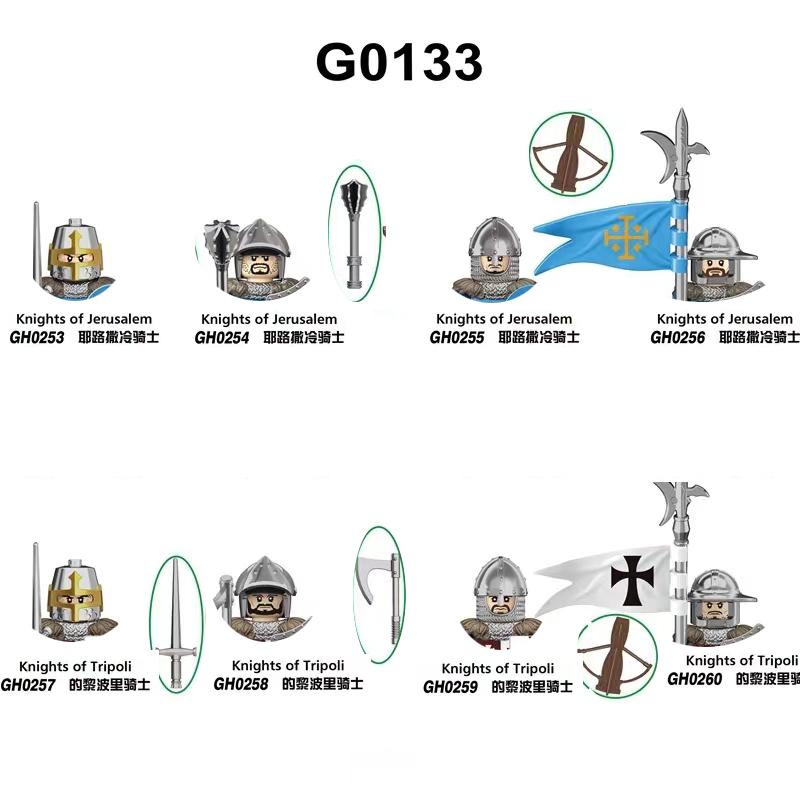 Средневековые Рыцари Серия Фигурки Строительные Блоки Воин Солдаты Стражники Львиное Сердце Больница Тевтонский Рыцарь Битва Пастор Детский Подарок
