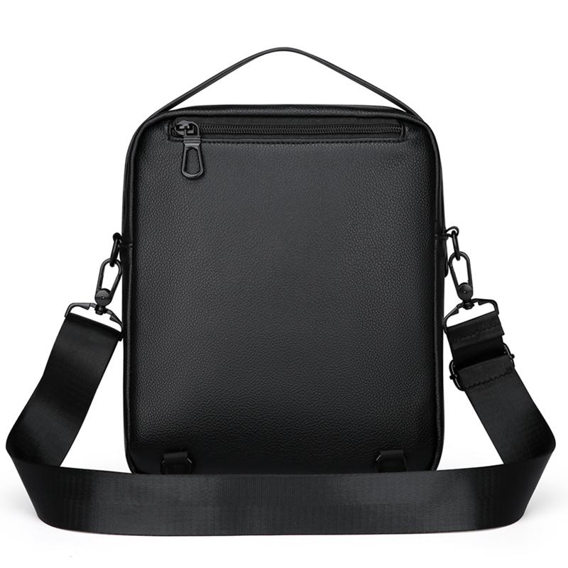 Business Style Multi-functional Men's Bag PU Leather Male Messenger Crossbody Bag Vintage Design Men's Waist Packs Shoulder Bag