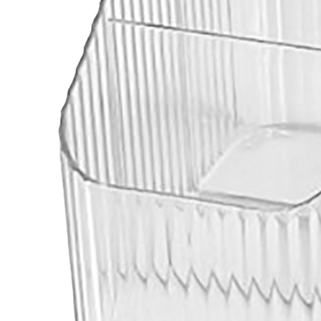 Pen Holder with 3 Compartments PP Transparent Makeup Brush Holder Desktop Stationery Organizer for