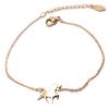 [P4293] - Steel Bracelet 'Licorne My Unicorn' Pink Gold (gold Pink) - 12x10 Mm