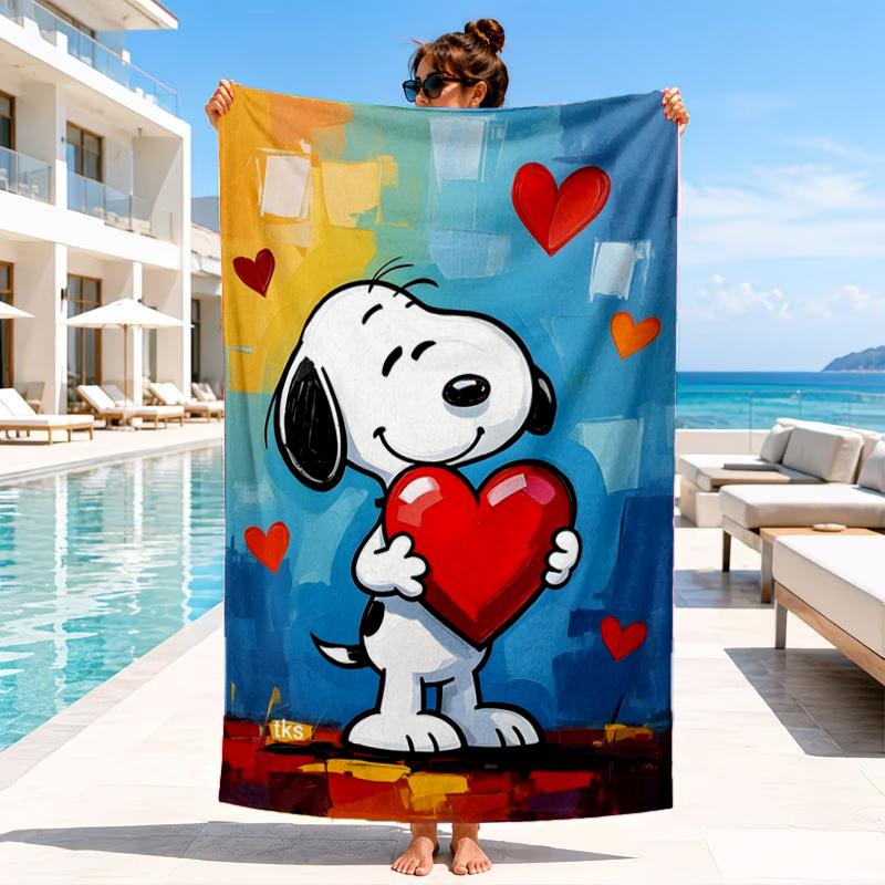 Cute Dog Heartfelt Night Beach Towel, Microfiber Beach Towel, Perfect For Pool, Beach, Travel, Home Decor Beach Party Fan gifts
