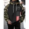 American Sweatshirt For Men Casual Men's Hooded Sweatshirt American Flag Long Sleeved Hoodies Tops Autumn Winter Men's Clothing
