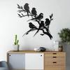 1pc Classic Style Metal Bird Silhouette Wall Art, Original Laser-Cut Wall Sculpture, Nature-Inspired Bedroom Decor, Housewarming G
