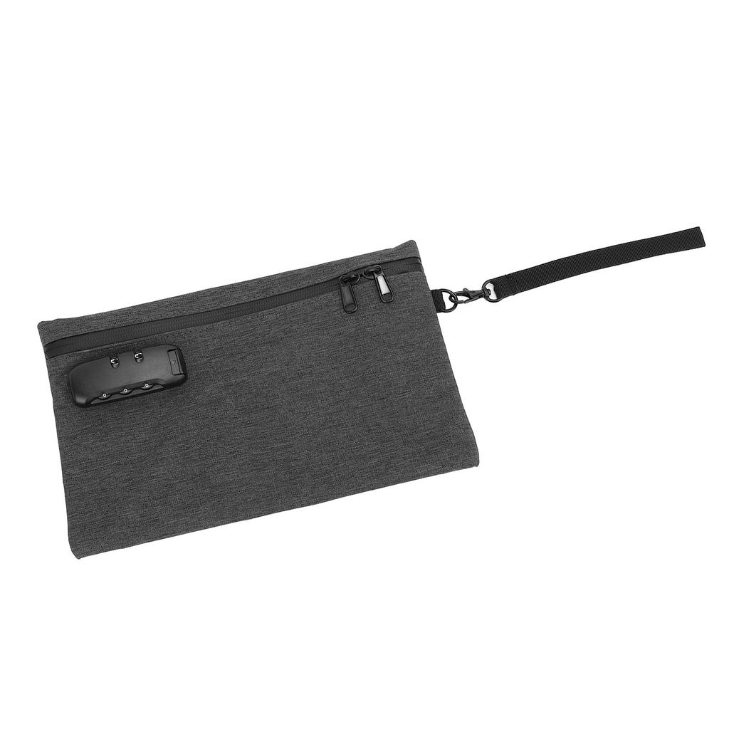 Activated Carbon Smell Proof Bag with Combination Lock Gray Smell Isolation Storage Pouch for Home