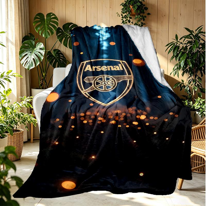 football team F.C Pattern Blanket for Home Decoration, Bed, Sofa, Car Travel, Camping, Suitable for All Seasons, Birthday Christmas Gift
