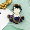 Blucome Creative Acrylic Cartoon Prince Brooch for Women Men Suit Bag Hijab Pins New Year Gift