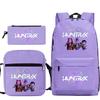 Animation Cartoon Children'S Backpack Leisure Pencil Bag Shoulder Bag Three-Piece Set, Primary And Secondary School School Bag