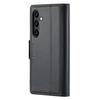 Samsung Galaxy A55 Case, ERBORD Glossy Litchi, Wallet with Flip, Black