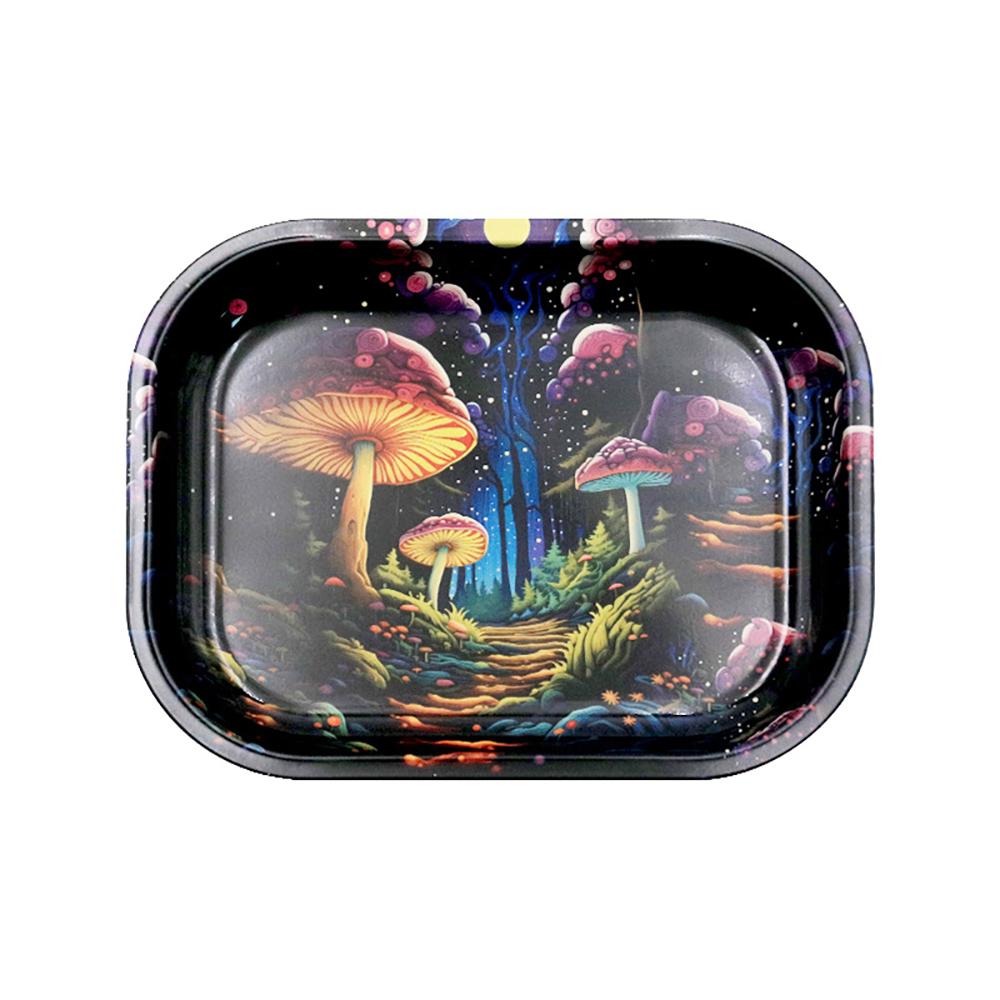 Кейс для хранения Поднос Металлический Поднос для скручивания 18x14см Контейнер из луженой стали Аксессуары для курения сигар