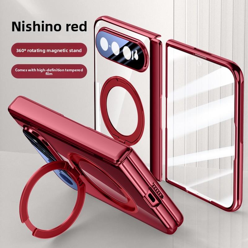For Xiaomi Mi 18 Fold Case Luxury Plating Magsafe Ring Stand Magnetic Protective Back Cover Case for Xiaomi Mi 18Fold Shell