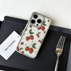 Креативный чехол для телефона с клубникой для iPhone 11-15, Совместим с Apple 14 Pro Max, Мягкий и Стильный для Женщин