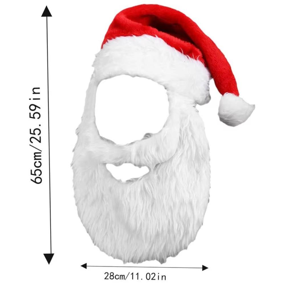 Costume Santa Hat and Beard Gift Cosplay Clothing New Year Red Christmas Santa Hats