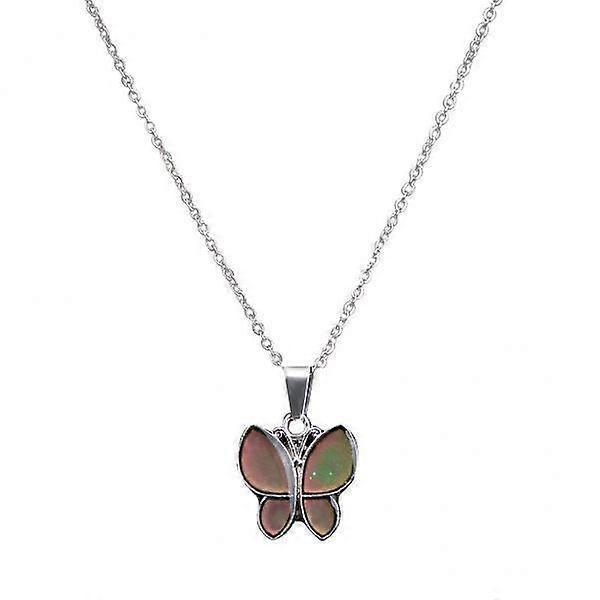 8xSensitive Thermo Mood Color Change Butterfly Pendant Necklace Bridal Jewelry