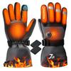 7JI Heated Motorcycle Gloves with 3 Temperature Settings Touchscreen Waterproof and 6000mAh High Adjustable Wrist Perfect for Outdoor and XL