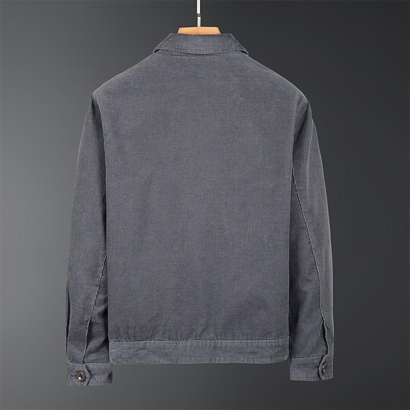 Новая вельветовая куртка мужская весна и осень хлопковая повседневная ретро трендовая универсальная мужская осенняя куртка с лацканами
