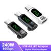 PD 111 Вт Светодиодный дисплей USB 1.1 81 Гбит/с USB C на Type C OTG Адаптер 8K 61 Гц Быстрая зарядка для iPhone 16 17 Pro Samsung Huawei MacBook
