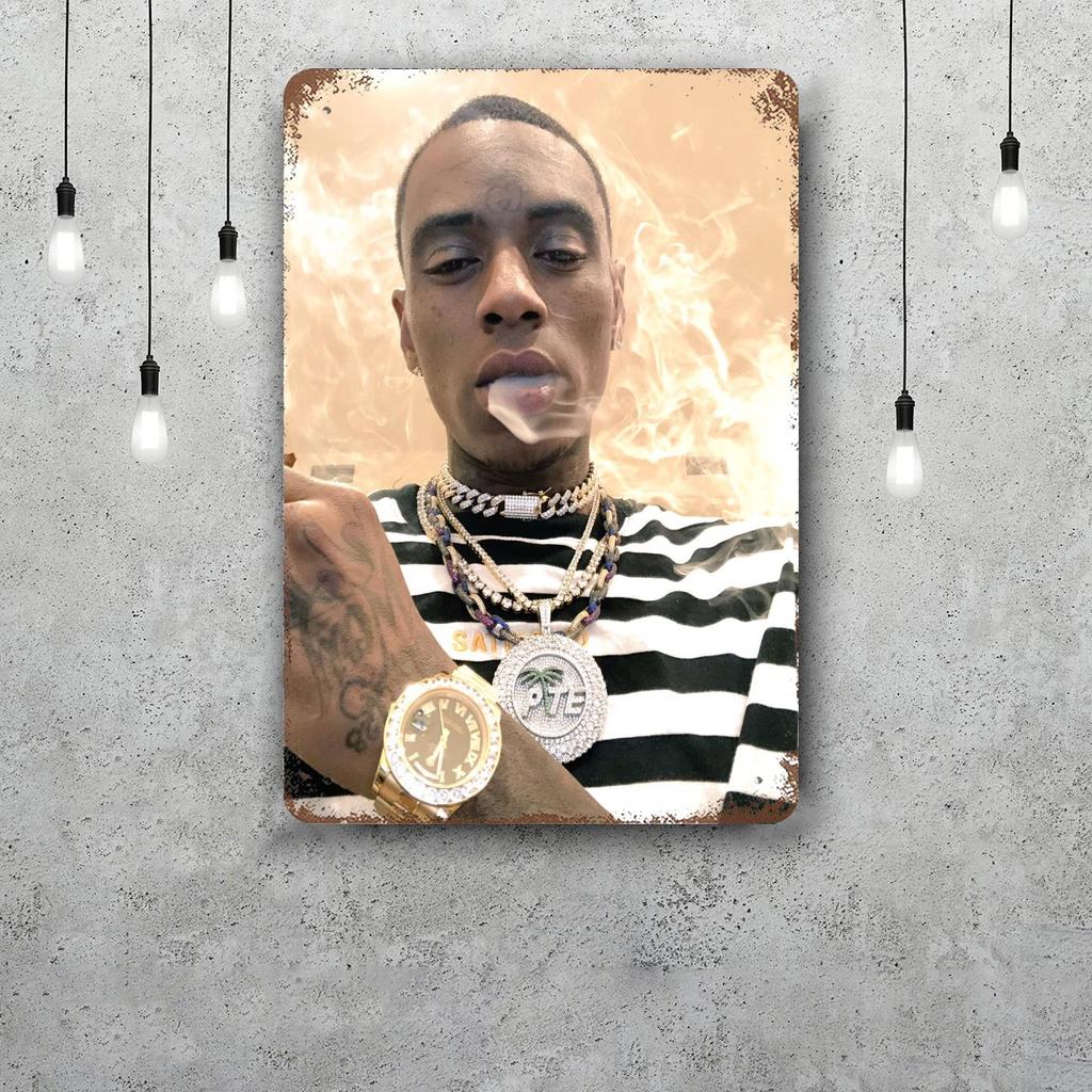 Декоративный плакат Soulja Boy Винтажная жестяная табличка Металлическая табличка Декоративная табличка для паба Бара Мужской комнаты Клуба Настенное украшение