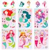 6 Photos/pack Cartoon Little Mermaid Dress and Expression Collage DIY Decorative Face Change Stickers