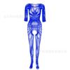 Sexy Underwear Quality One-piece Stockings Jacquard Sexy Hollow Long-sleeved Mesh Onesie