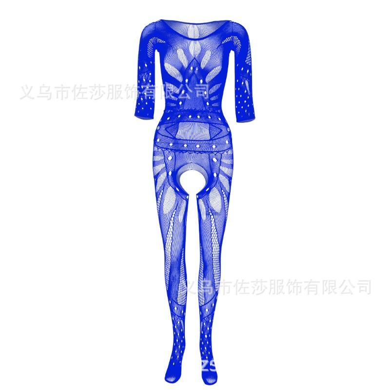 Sexy Underwear Quality One-piece Stockings Jacquard Sexy Hollow Long-sleeved Mesh Onesie