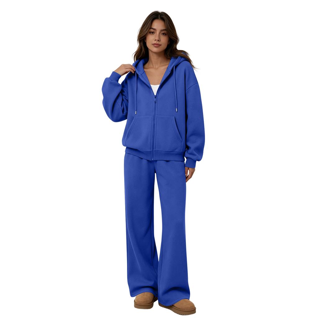 Женский комплект из двух предметов: толстовка и брюки-клеш. Повседневный спортивный костюм для и ношения