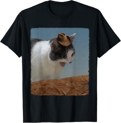 Clown Cat Oil Painting TShirt Vintage Colorful Artistic Cat Print Tee Whimsical Circus Cat Crew Neck Casual ShortSleeve