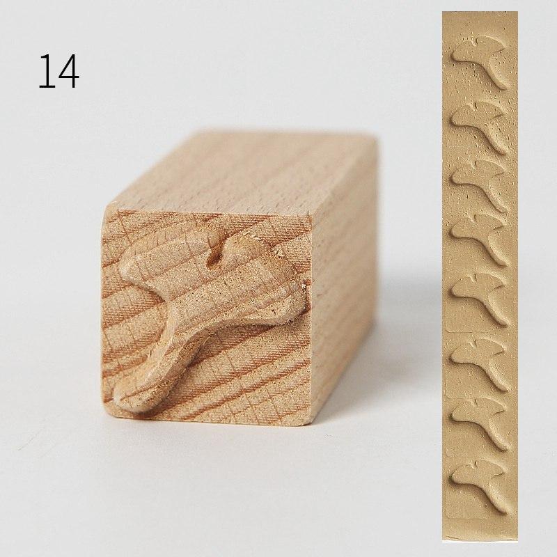 Деревянная мультяшная глиняная форма для печати, креативная печать для лунного торта, печать из твердой древесины, керамическая текстура