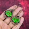 Copper green turquoise earring copper wire wrapped earrings handmade copper jewelry natural gemstone earring wire wrap jewelry gifts for her