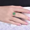 Retro 925 Silver Jewelry Rings for Women Wedding Engagement Promise Party Oval Shape Zircon Gemstone Open Finger Ring Accessory