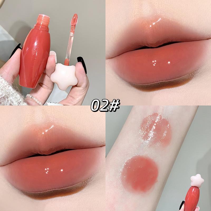 Gege bear Water Gloss Lip Gloss Moisturizing Water Gloss Mirror Colored Long-lasting Lipstick