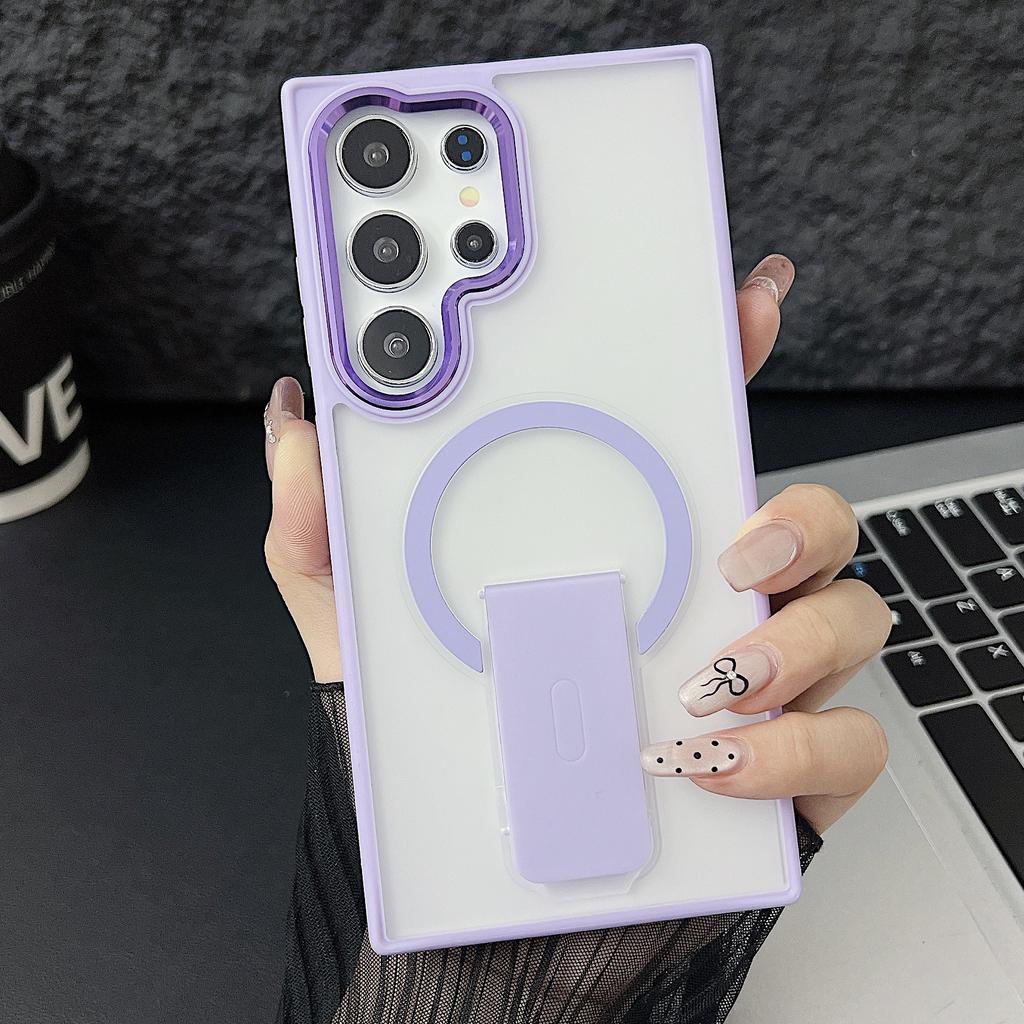 Magsafe popular wireless charging magnetic suction bracket Samsung S U mobile phone case skin feeling Samsung SPL