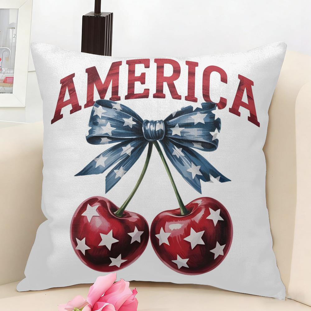 Happy th Anniversary Cushion Cover Natural Linen Organic Fabric DoubleSided Printing Couch Pillow Covers Home Decor