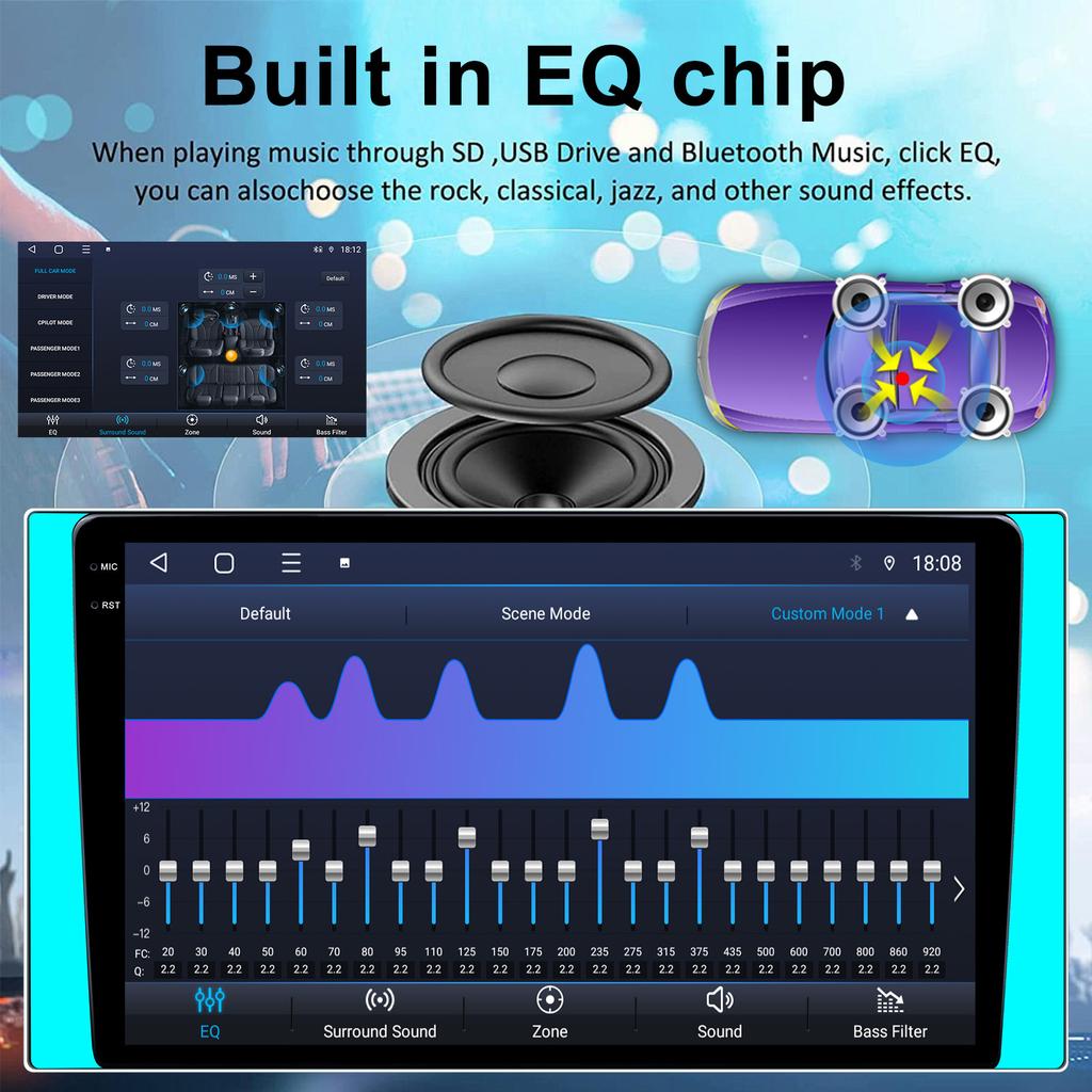 10.1" автомобильное радио для Toyota Corolla 2006 2007 2008 2009 2010 2012 2013 2din Android12 Carplay Multimidia Видеоплеер Navi Головное устройство