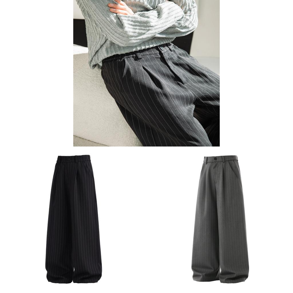 Port Authority Mens Casual Pants With Striped Design For Spring Youth Urban Style