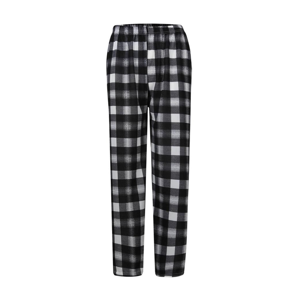 Women’s Everyday Pants, Printing Comfy Leg Pants High Waist Pants Plaid Stretch Wide Loose Ladys Casual Checkered Pants