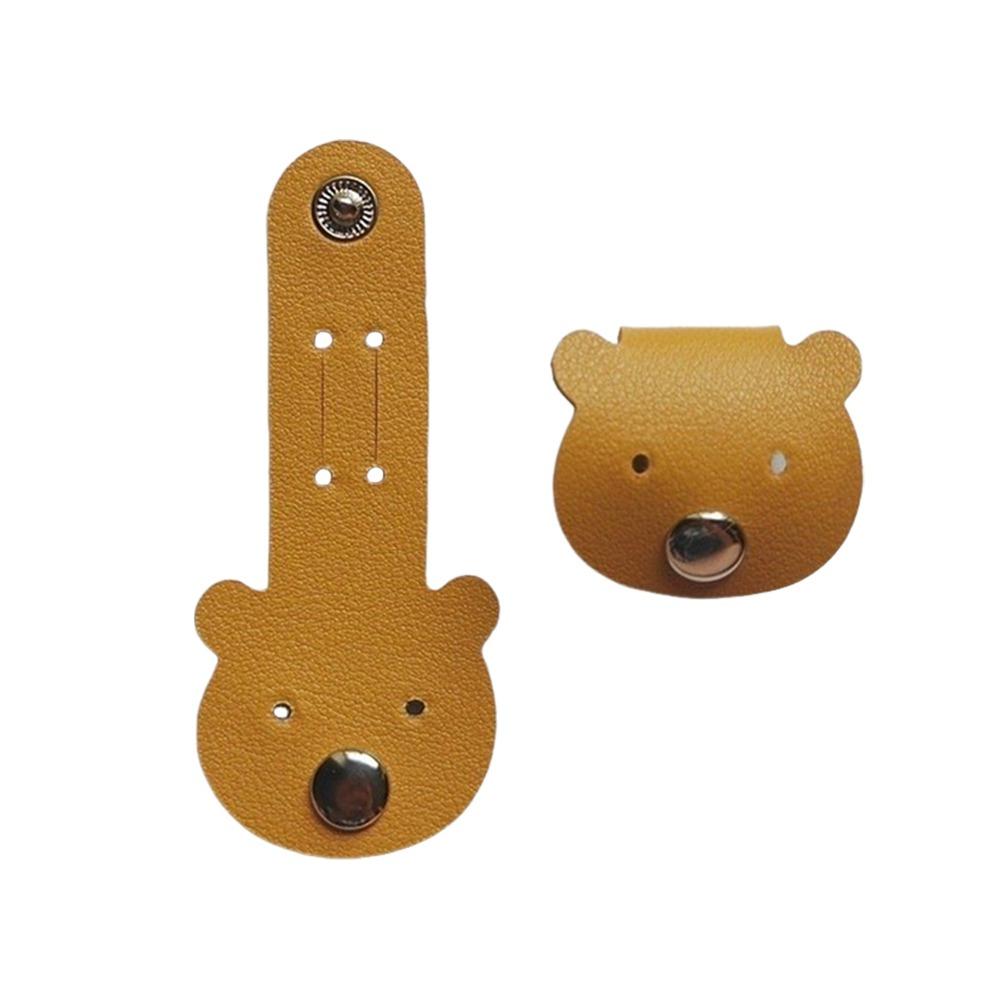 Durable Leather Cable Ties Elastic Tie Soft Cable Organizer Cute Reusable Cord Clip Data Cable Storage